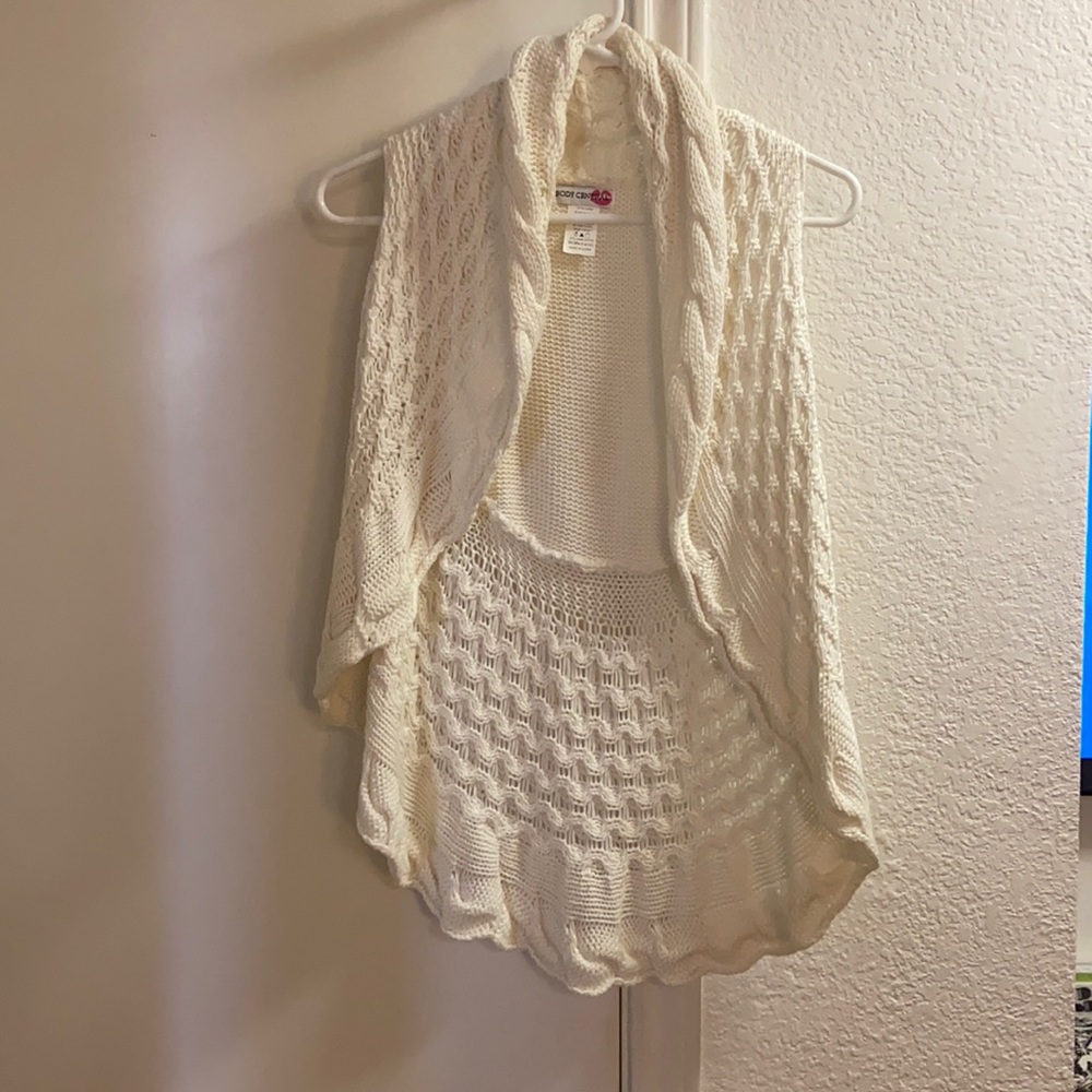 Medium white Body Central knit crochet.